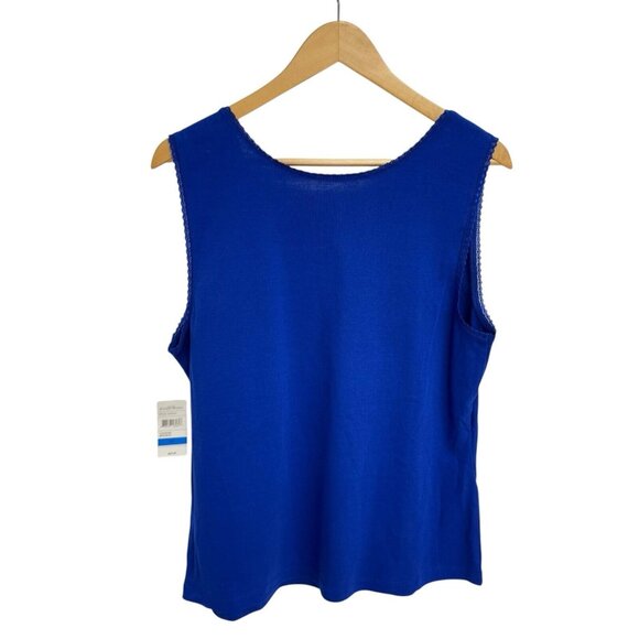Studio Works women's Basic top sleeveless royal blue size XL - Picture 9 of 11
